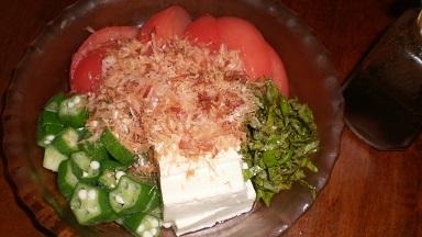 オクラ豆腐の和風サラダ