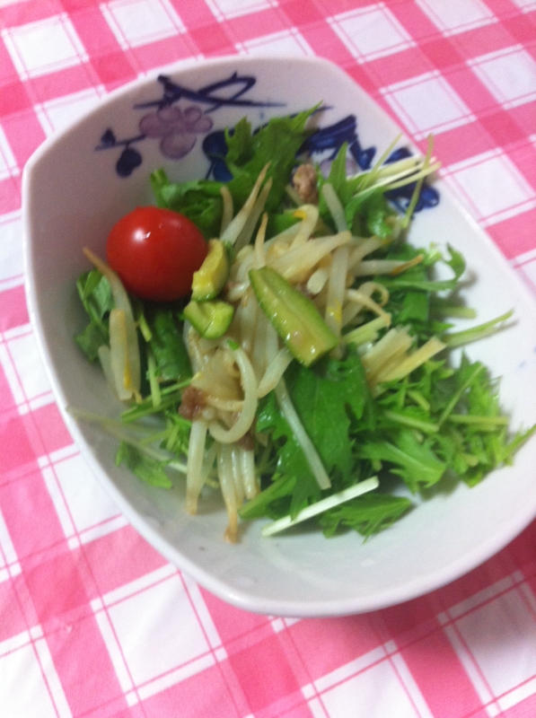 野菜たっぷり★きゅうりともやしのみそサラダ