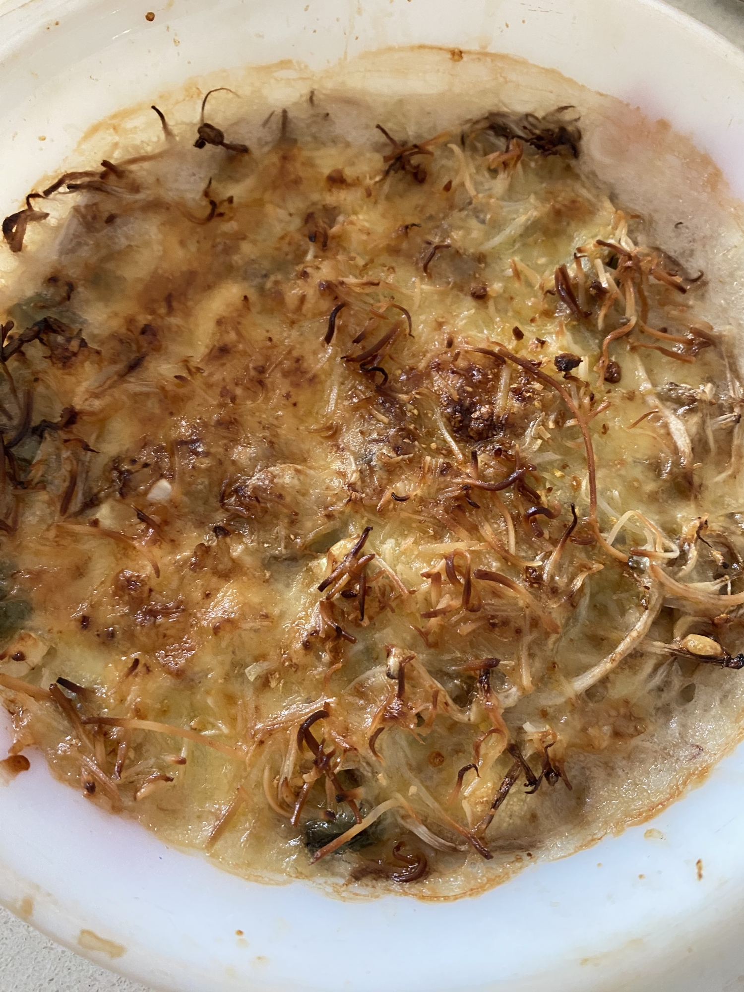 カニと野菜でグラタン風ディッシュ