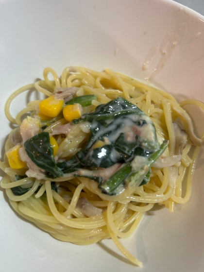 牛乳で作る！ほうれん草とツナのクリームパスタ