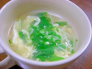 水菜と卵のスープ