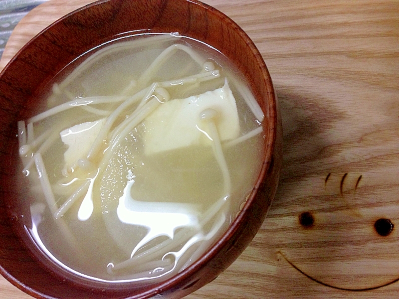 えのき.豆腐.大根の生姜味噌汁