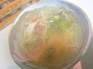 芽キャベツベーコンスープ