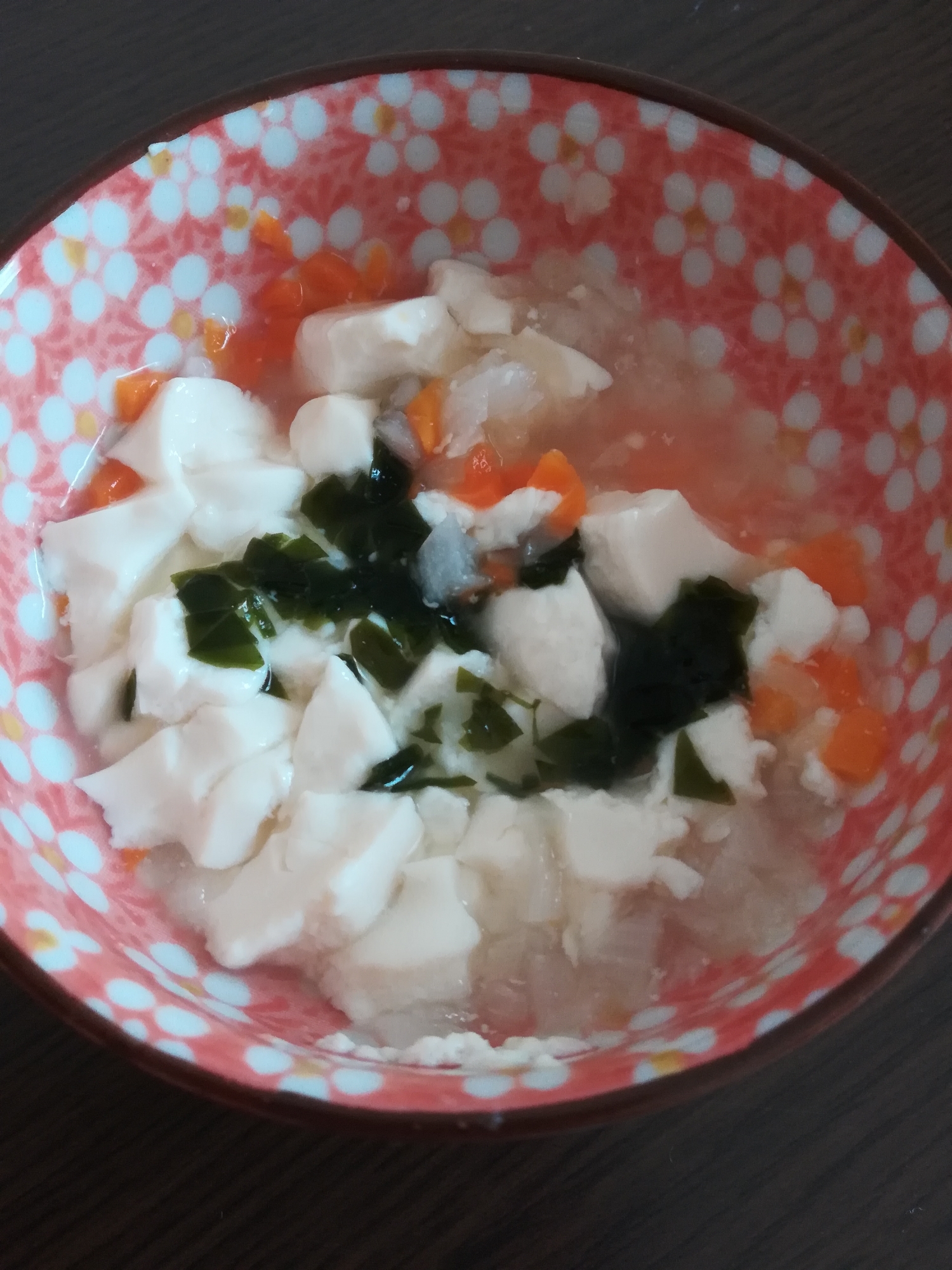 離乳食中期★豆腐と野菜のわかめ和え