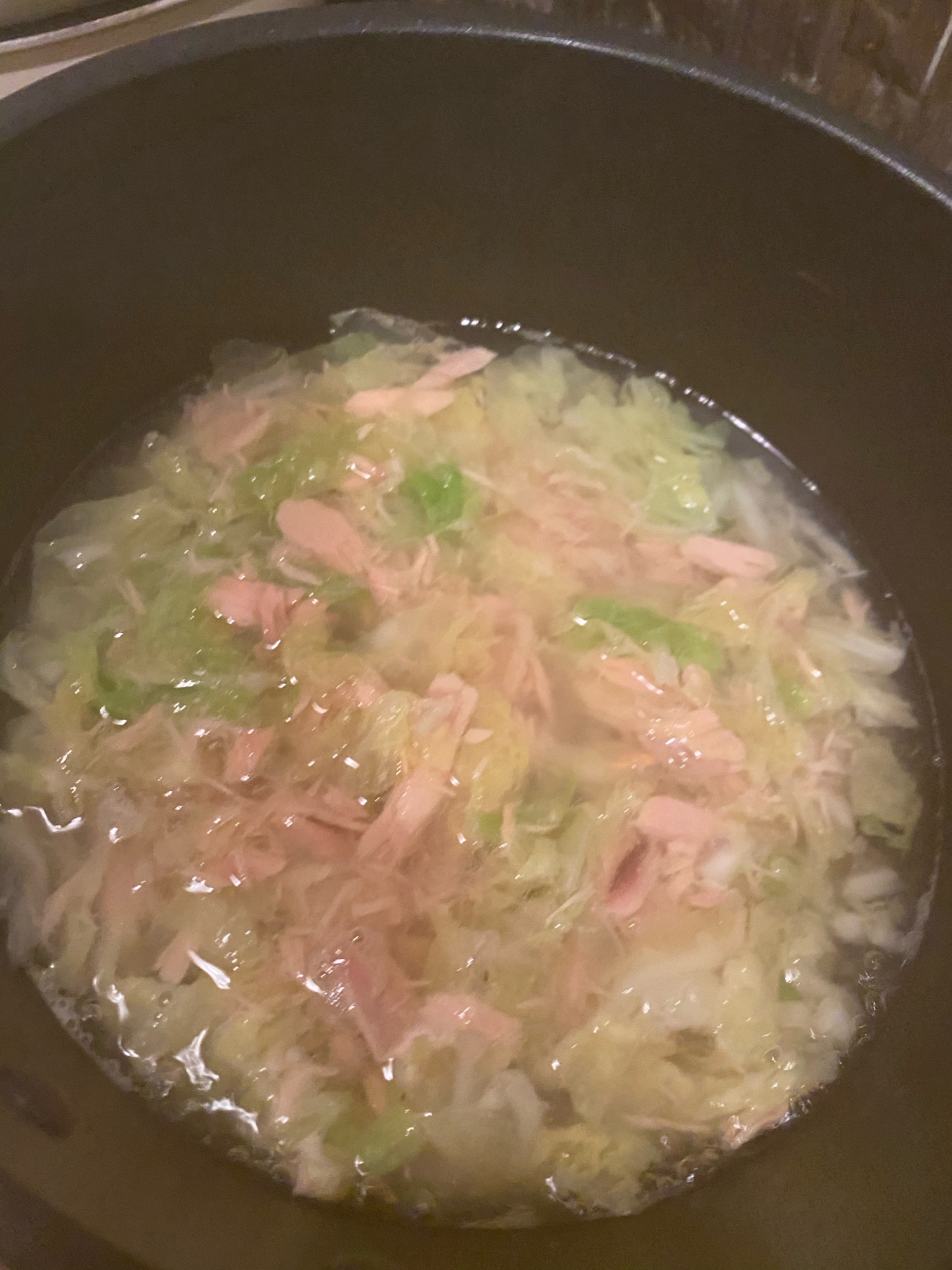 離乳食　白菜とツナの煮物