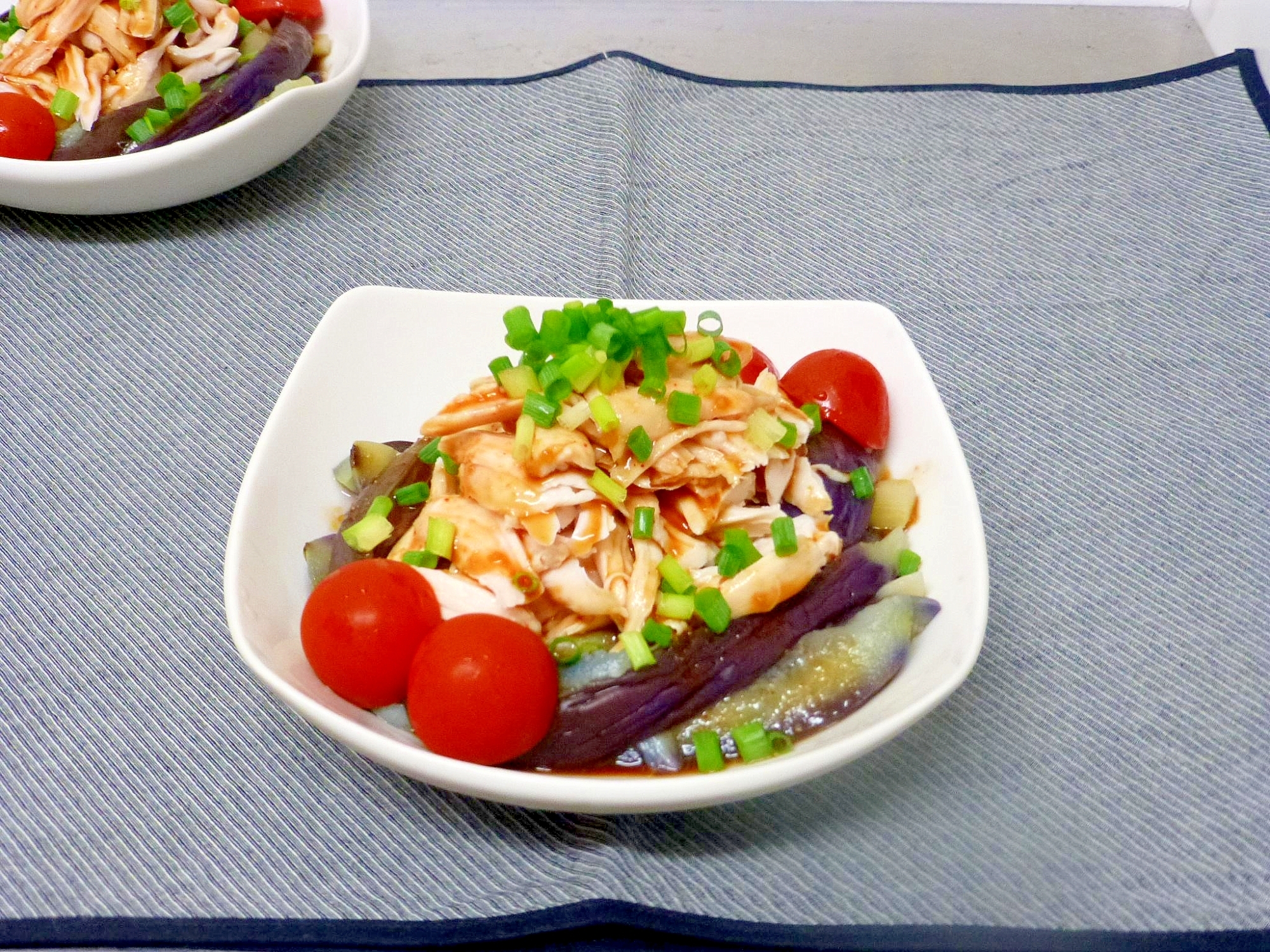 茄子とささみの中華風サラダ