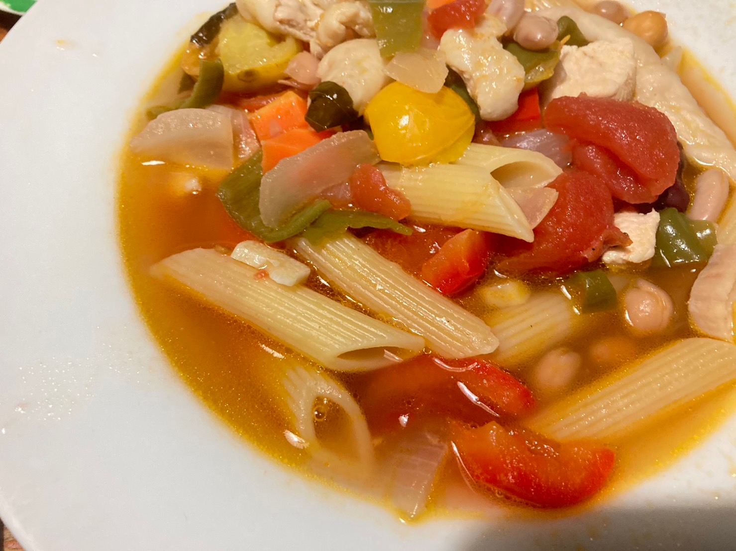 ペンネの夏野菜トマトスープパスタ(*´꒳`*)