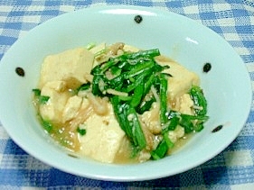 にらとえのき茸のあんかけ豆腐～★オイスター風味★