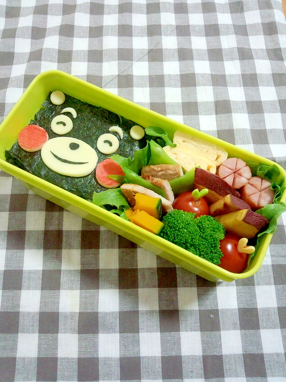 簡単キャラ弁☆　２Ｄ　くまもんのお弁当♪