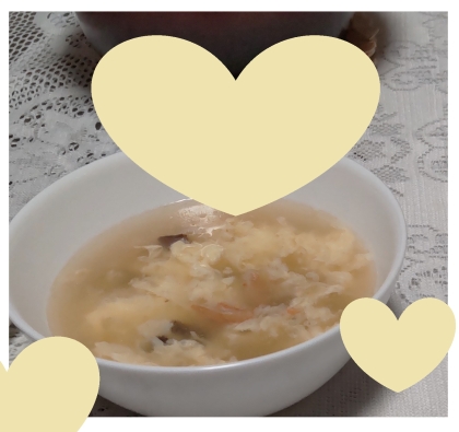 もずくと椎茸のほっこり卵スープ