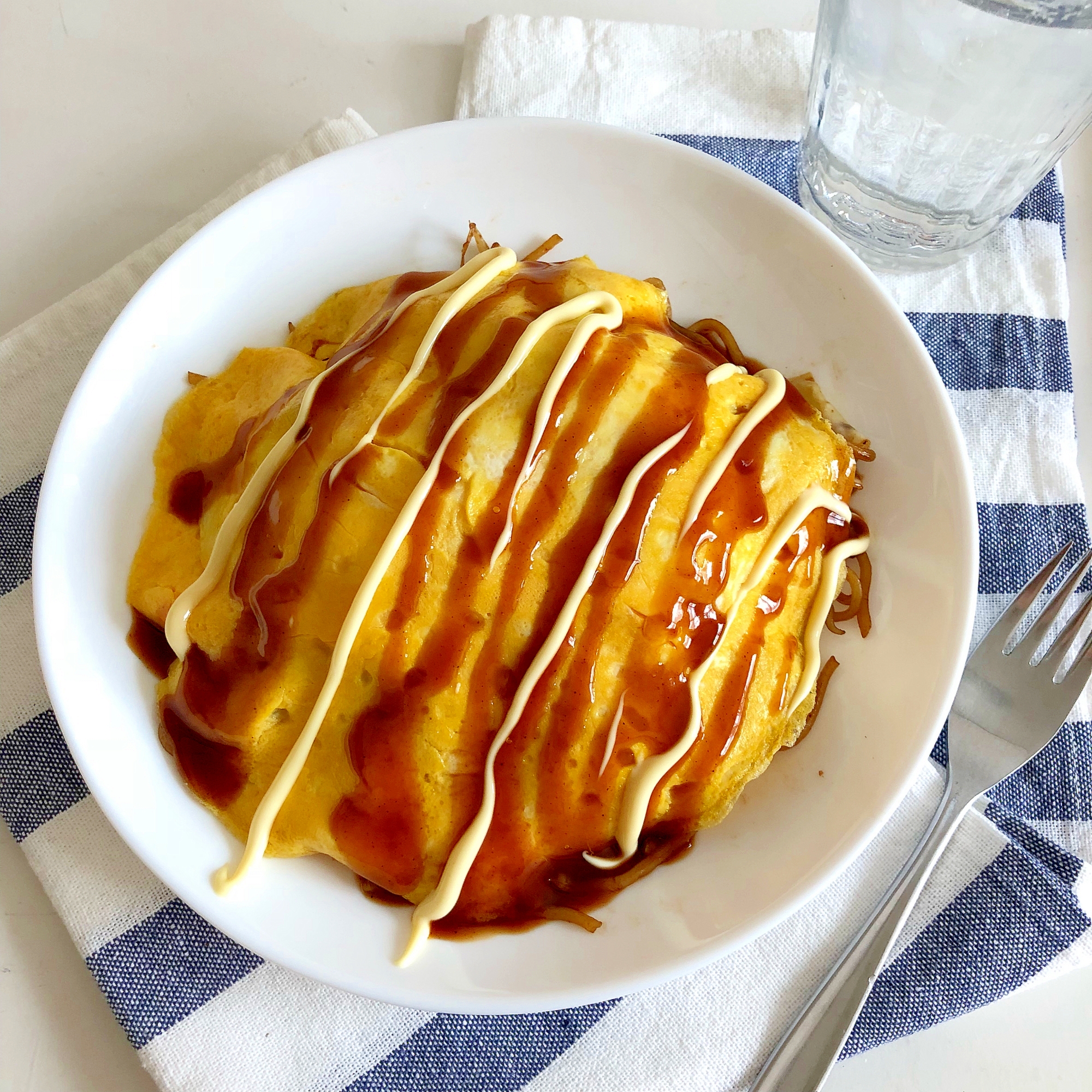 とろ〜り チーズ入り オム焼きそば ♪