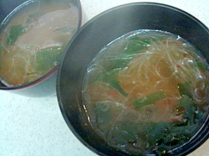 ピリ辛春雨スープ