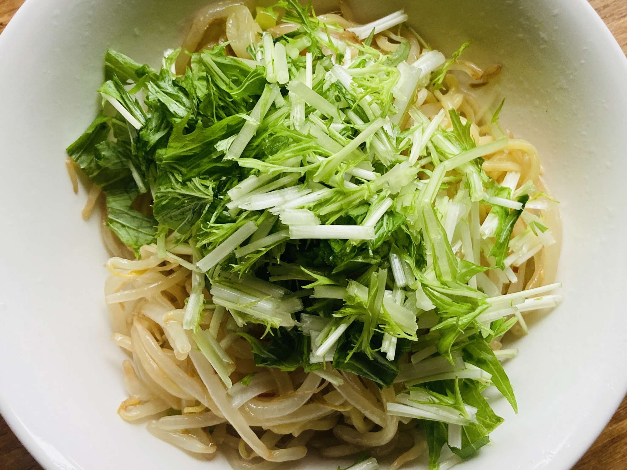 水菜たっぷりラーメン