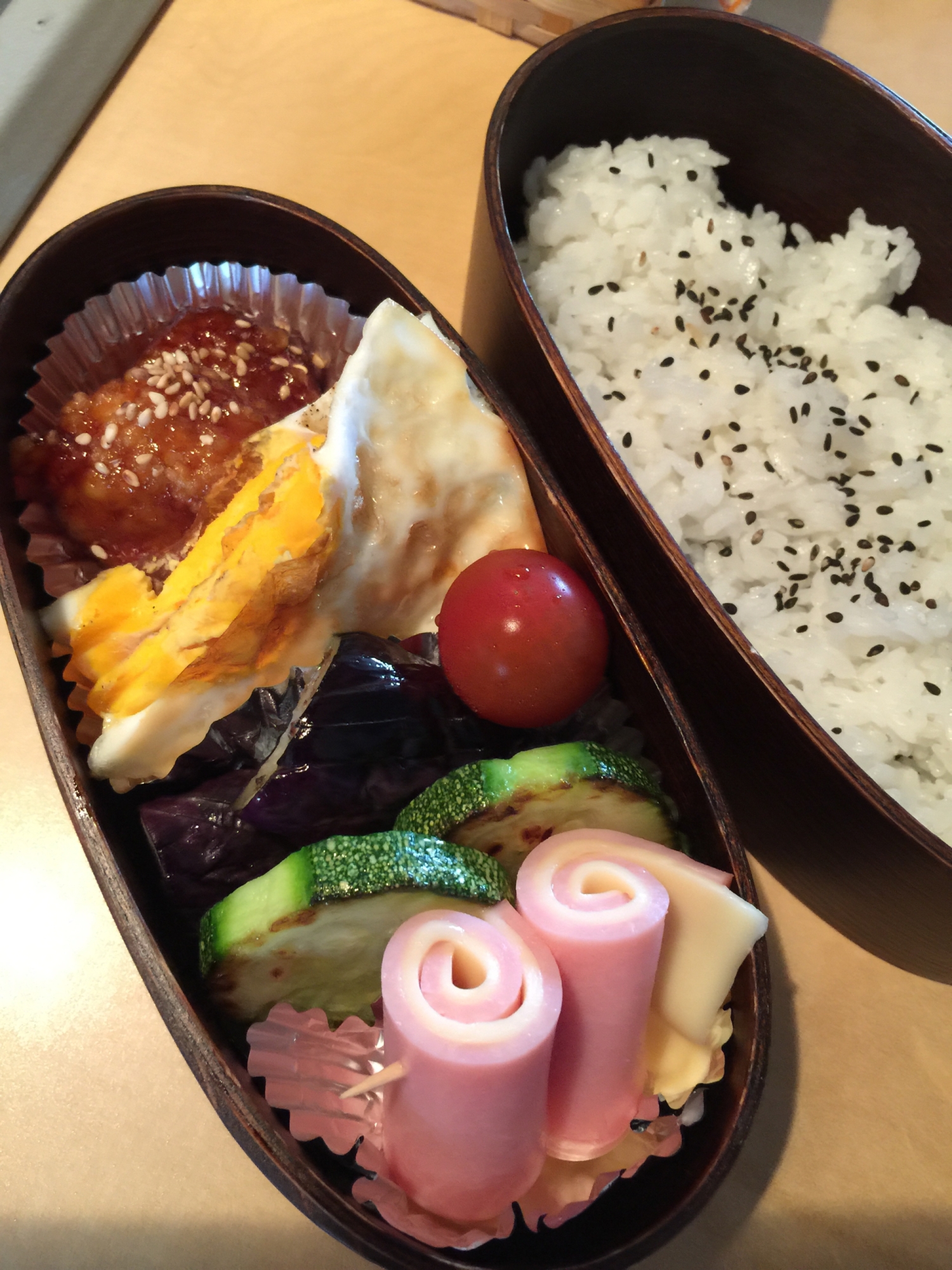 今日のパパのお弁当 ナスとズッキーニ彩り弁当 レシピ 作り方 By こたなれ 楽天レシピ