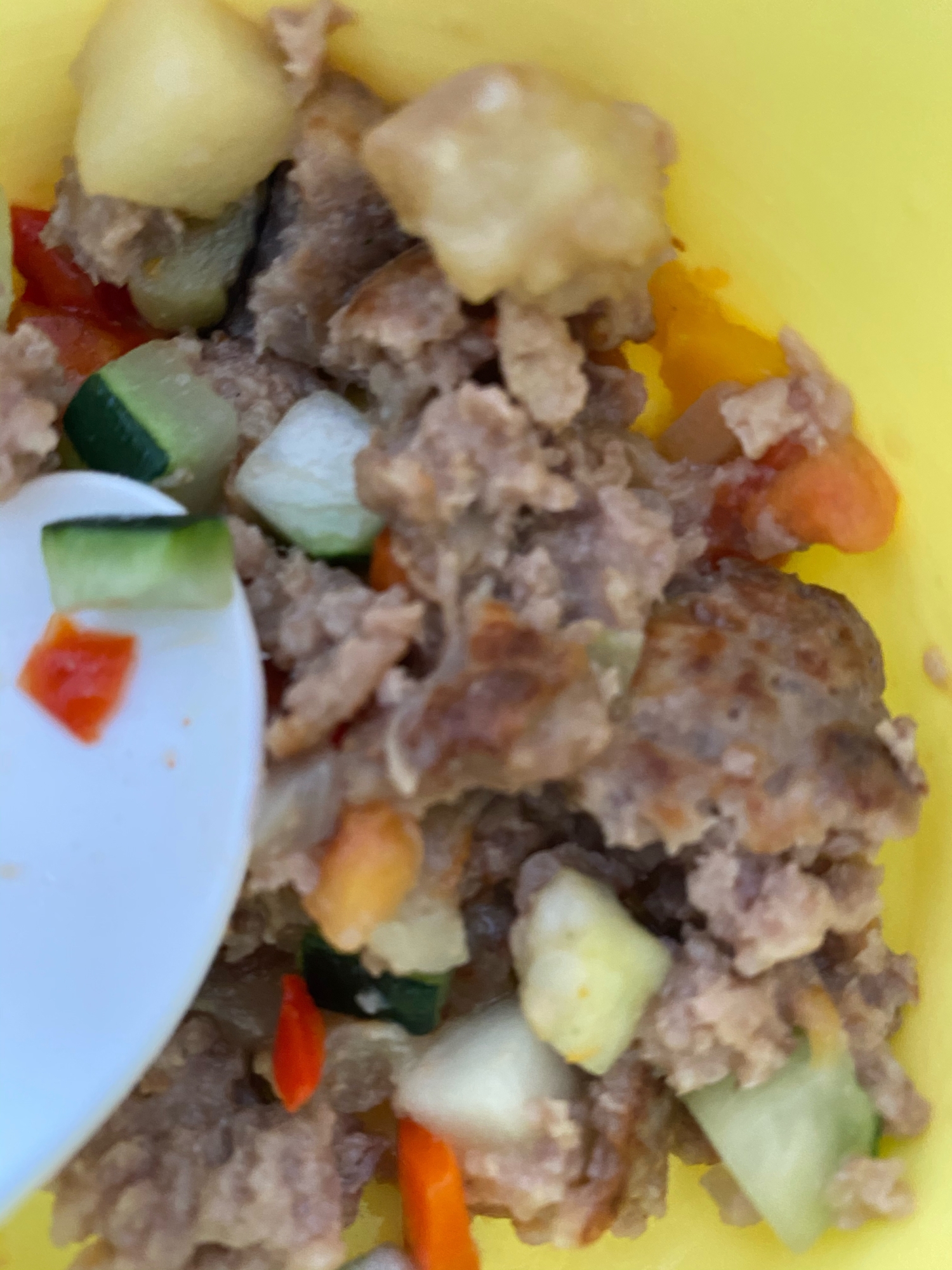 幼児食 ひき肉と夏野菜の炒め レシピ 作り方 By Wormom 楽天レシピ