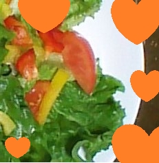 アボカドとレタストマトのサラダ