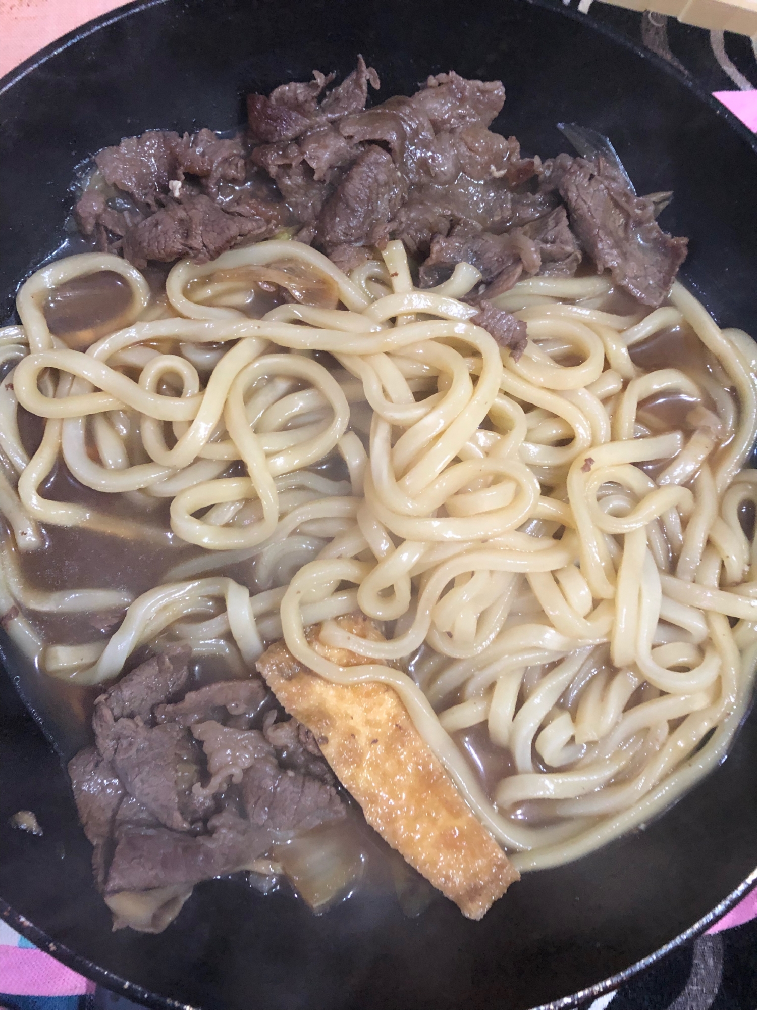 牛肉すきうどん^ - ^