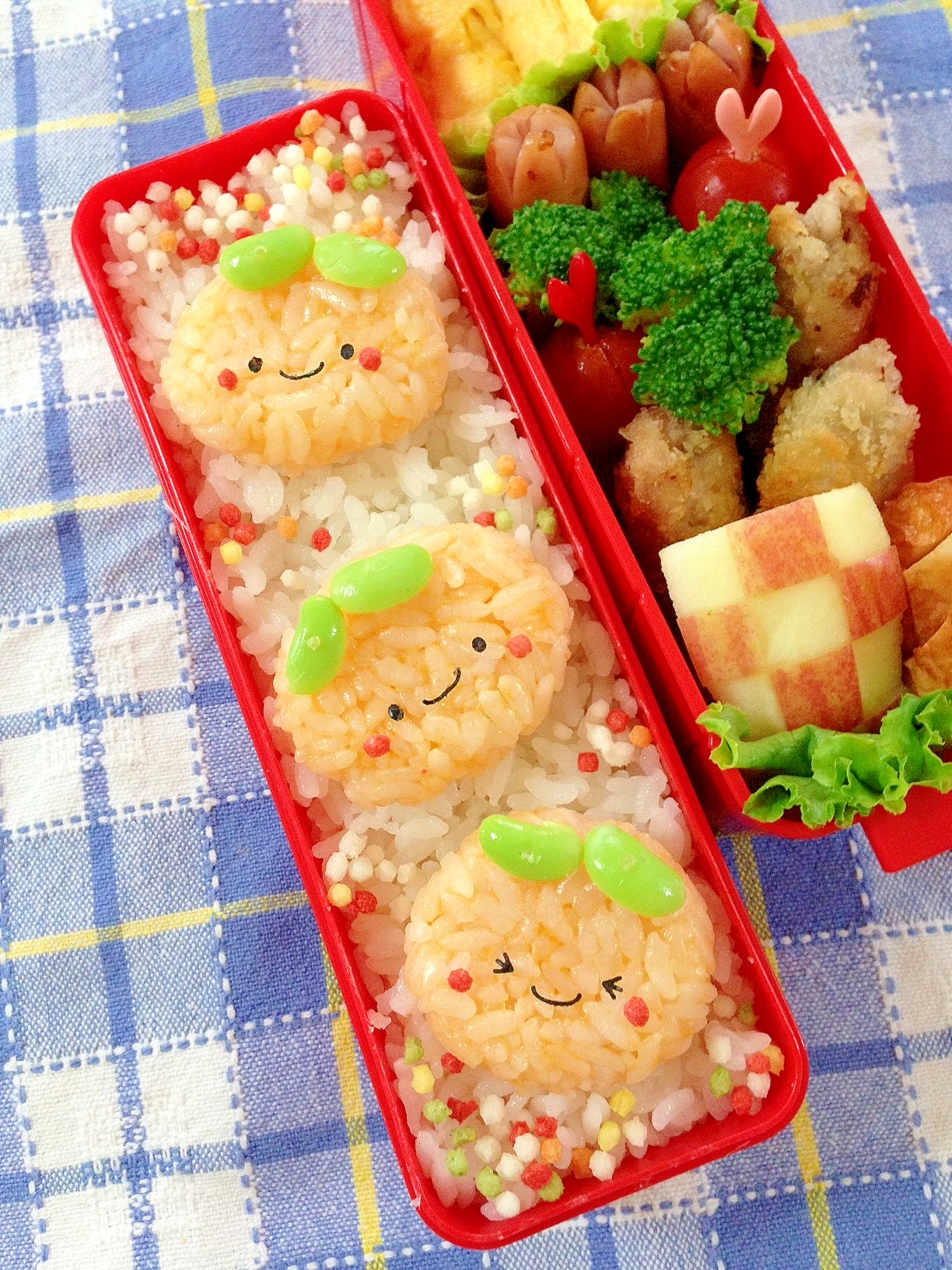 簡単キャラ弁 秋のお弁当 かきシスターズ弁当 レシピ 作り方 By Cherry05 楽天レシピ