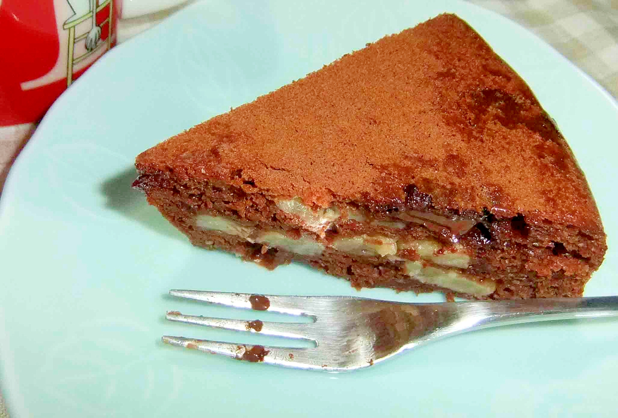 炊飯器で　チョコバナナケーキ