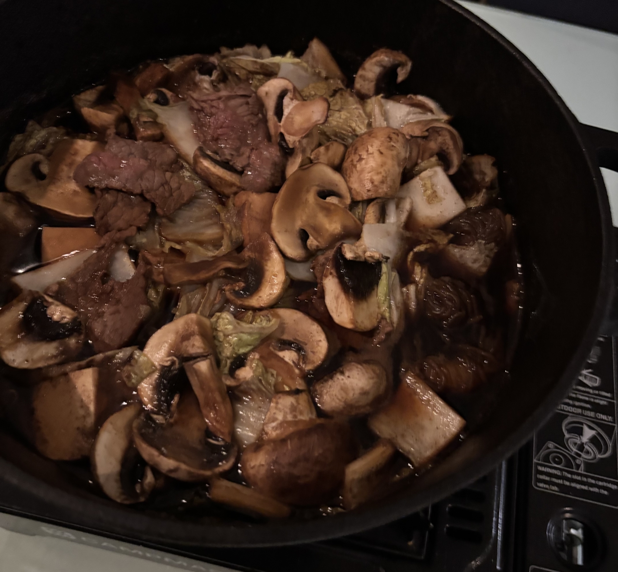 シンプル食材ですき焼き