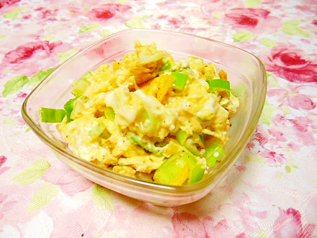 胡麻香る❤長葱とドリトスのスパイス・エッグ❤