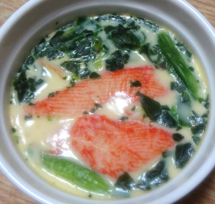 うどんスープの素利用！お手軽レンチン茶碗蒸し