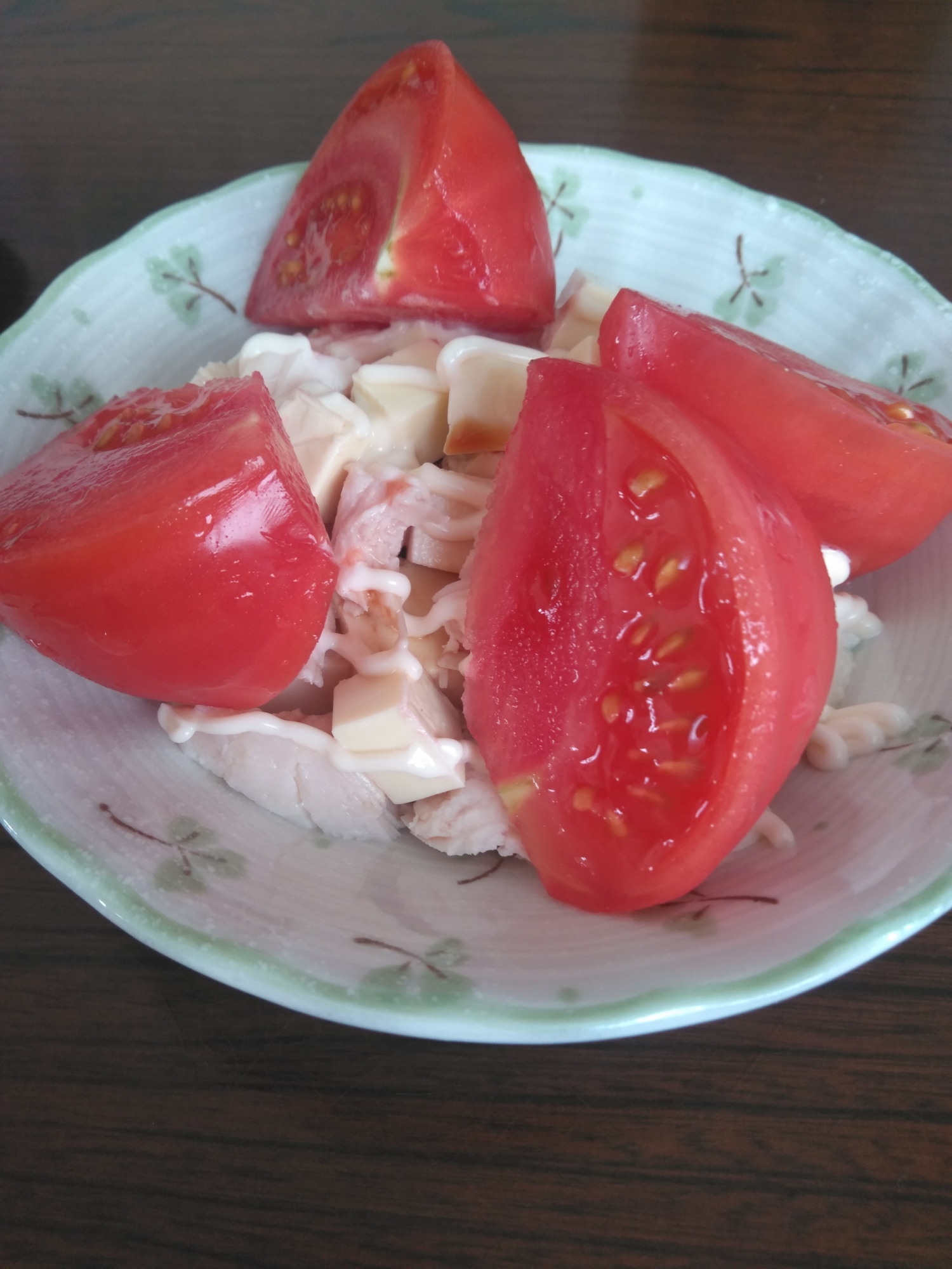 鶏ハムと豆腐の豪快サラダ