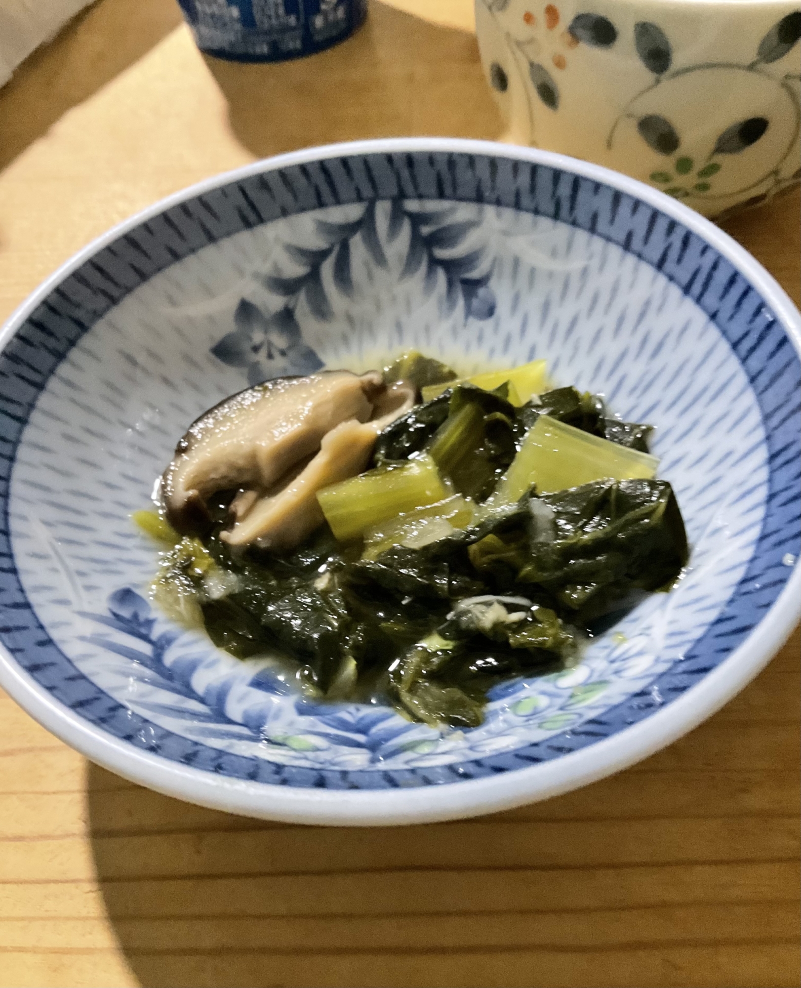 椎茸と小松菜の煮物