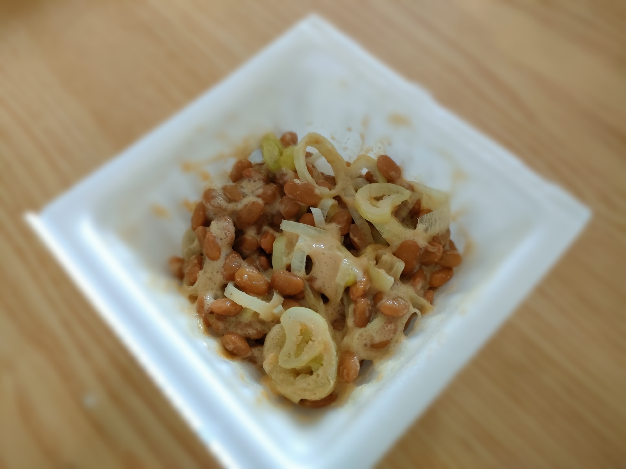 わさびがピリッと☆ねぎときな粉の納豆