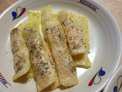 カレー味とバジル味を作りました。写真はバジル味です。
ほんっとーに！簡単であっという間にできちゃいました。ビックリ。
しかも、おいしい！これはスゴイレシピです。