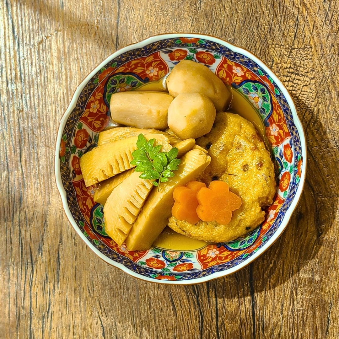 たけのことがんもの含め煮