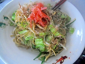 シャキシャキ水菜の焼きそば