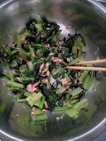 レンジで簡単❁無限小松菜❁