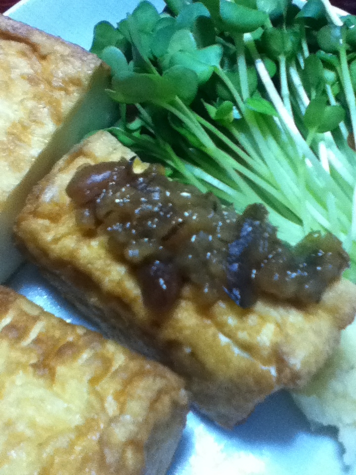 焼き金山寺味噌の厚揚げ