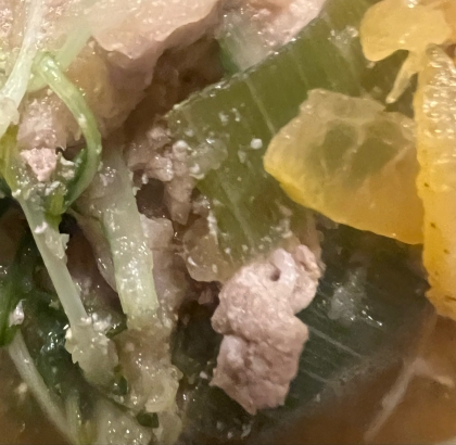 豚しゃぶしゃぶ肉と野菜のみぞれ煮