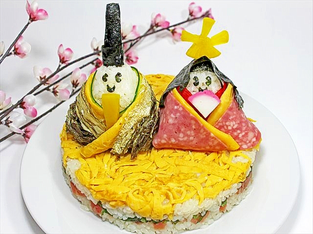 おひなさまの寿司ケーキ★ひな祭りに！