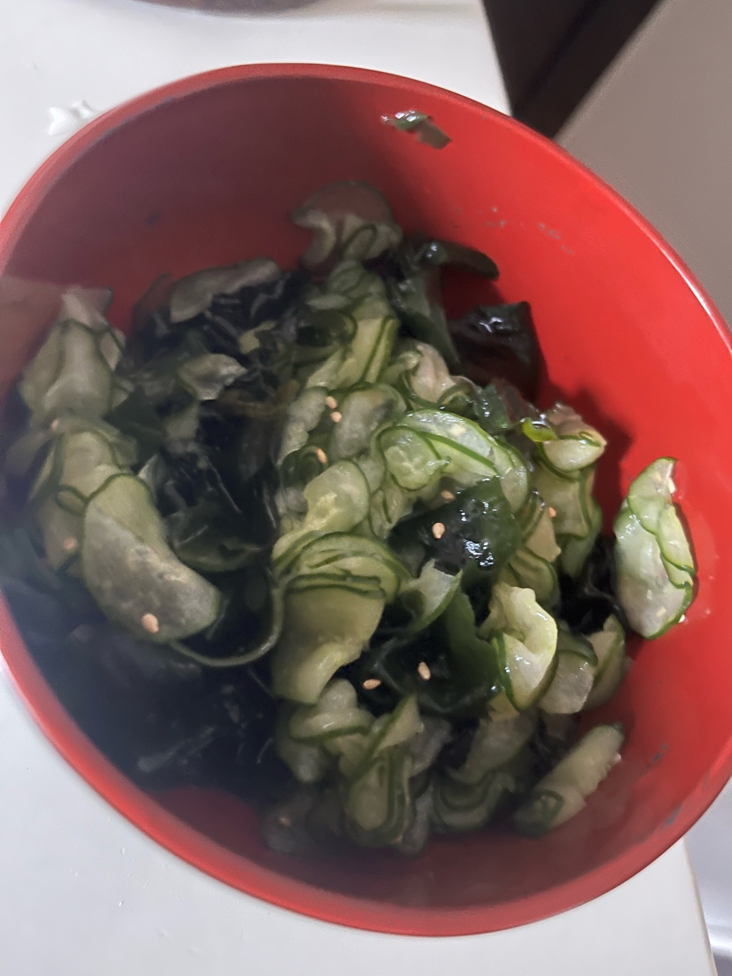 夏にピッタリきゅうりとワカメの酢の物