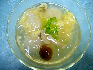 海老餃子の簡単スープ