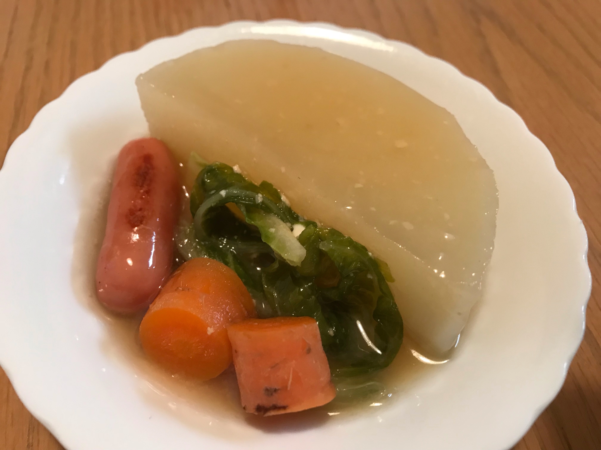 リメイク！大根の煮物とウインナーのスープ