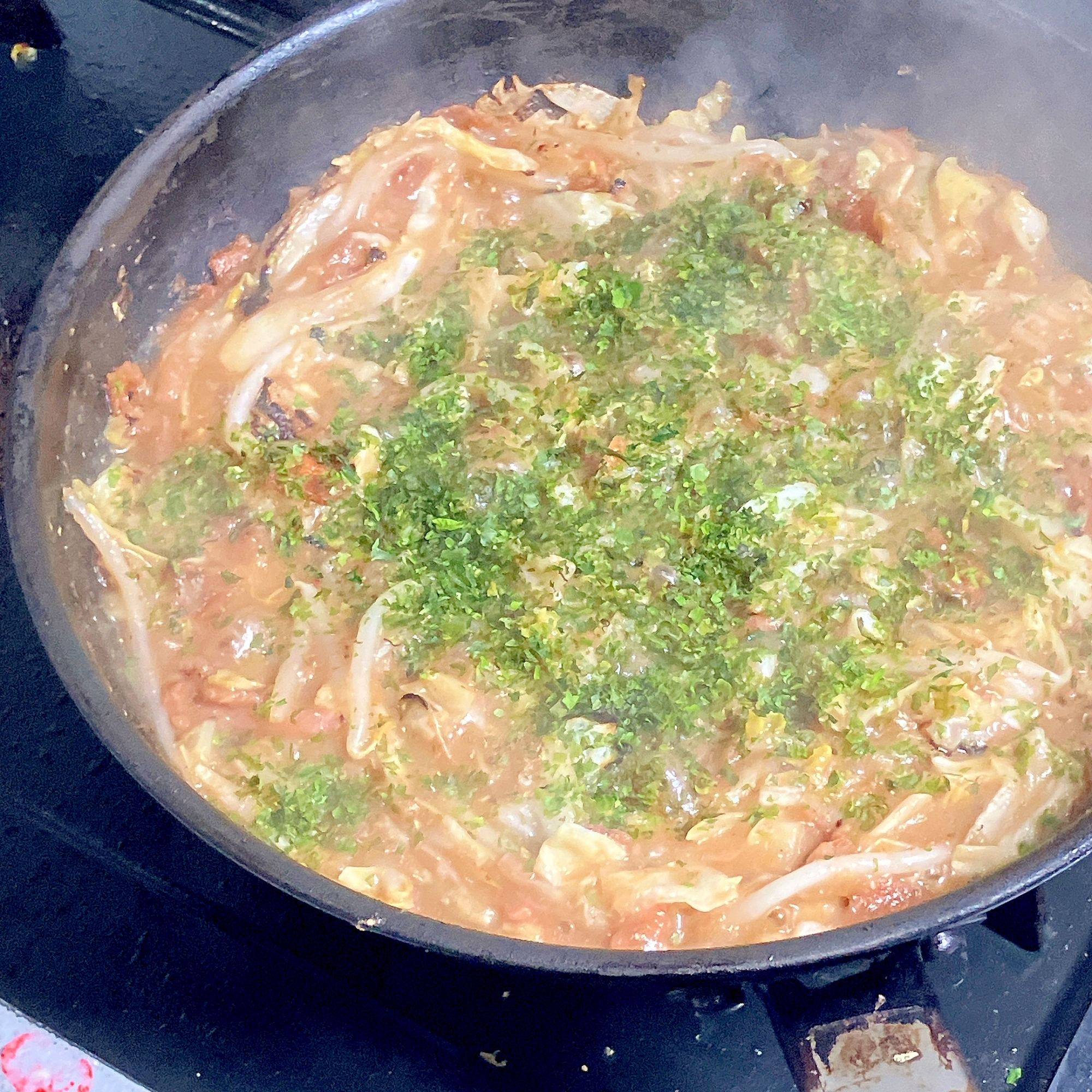 熱々！フライパンもんじゃ