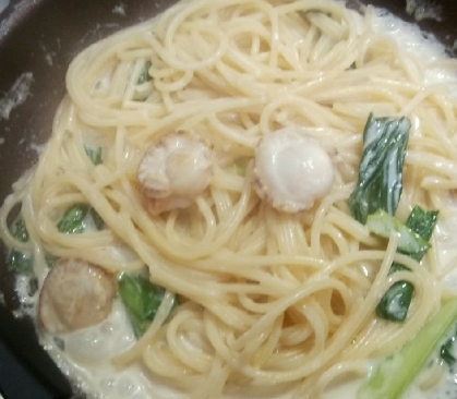 micchyoさん♪小松菜とシーフードのパスタとても美味しかったです♪パスタレシピ嬉しいです♪ご馳走様でした(*´▽｀*)