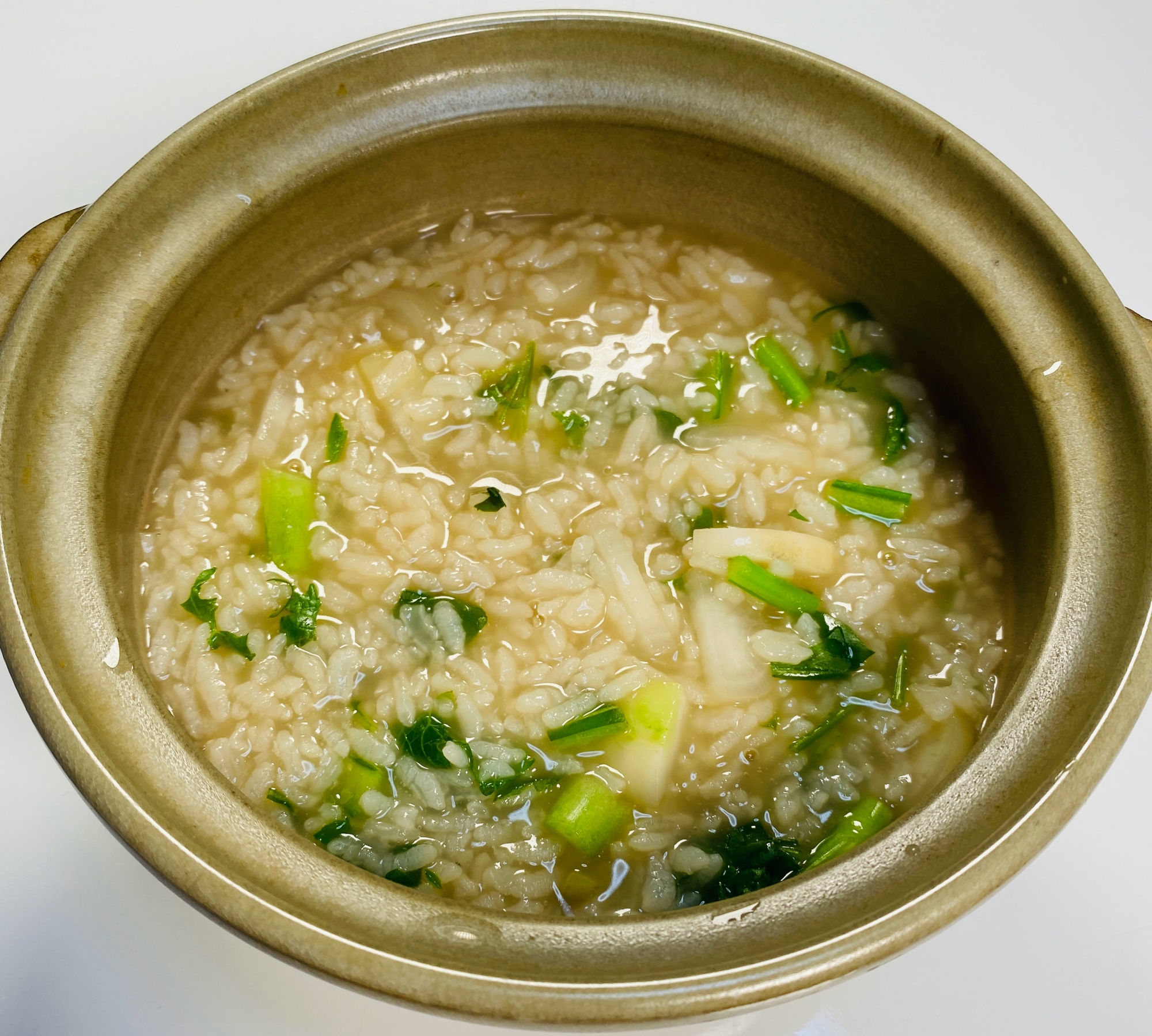 カツオダシが効いた和風七草粥