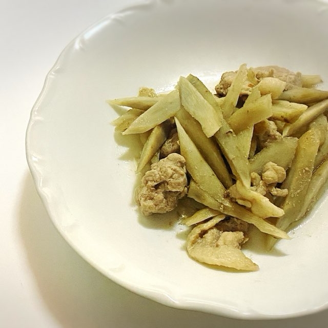 ごぼうと豚肉の炒め煮