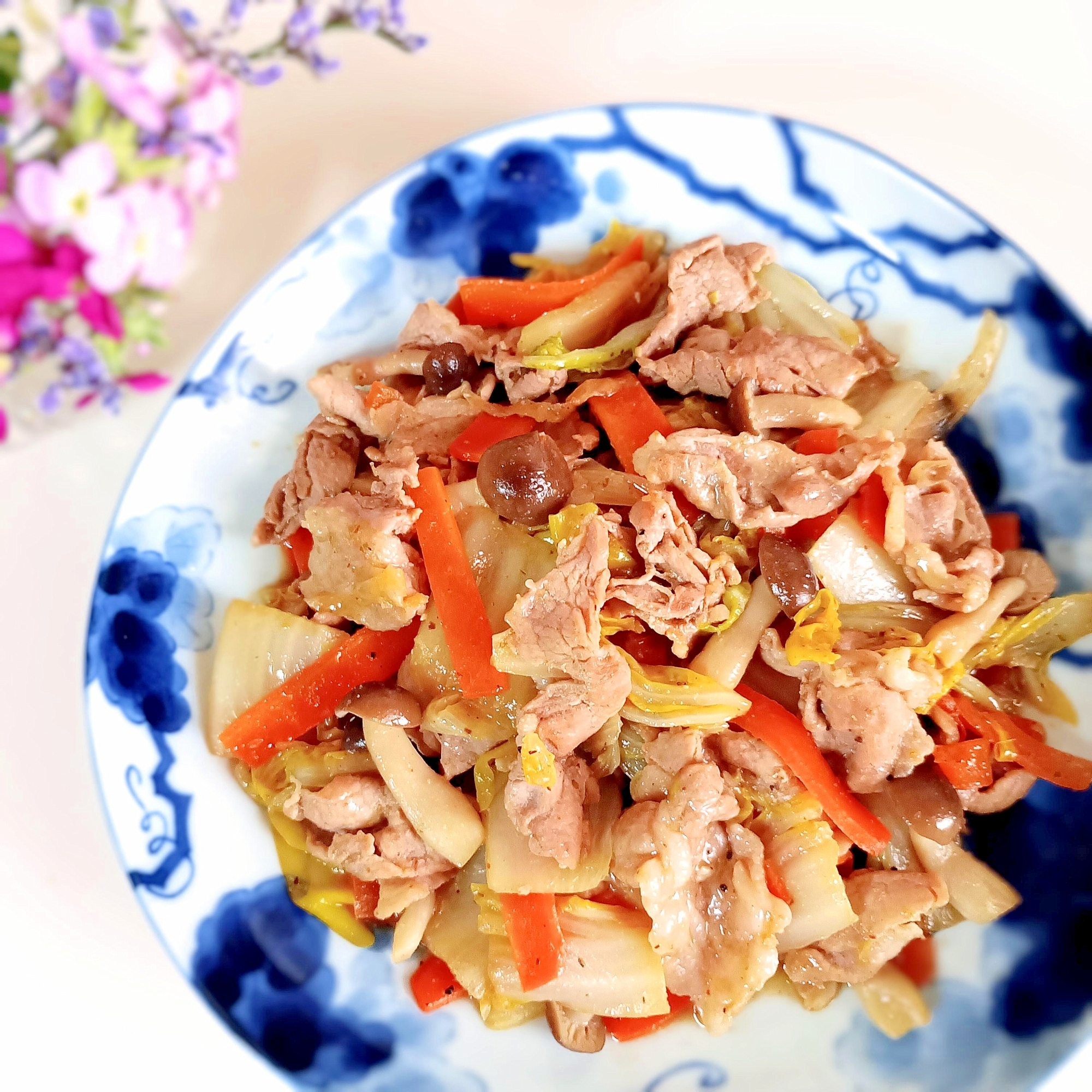 麹生活しましょ☘️ 豚肉と白菜のうま煮ꕤ୭*