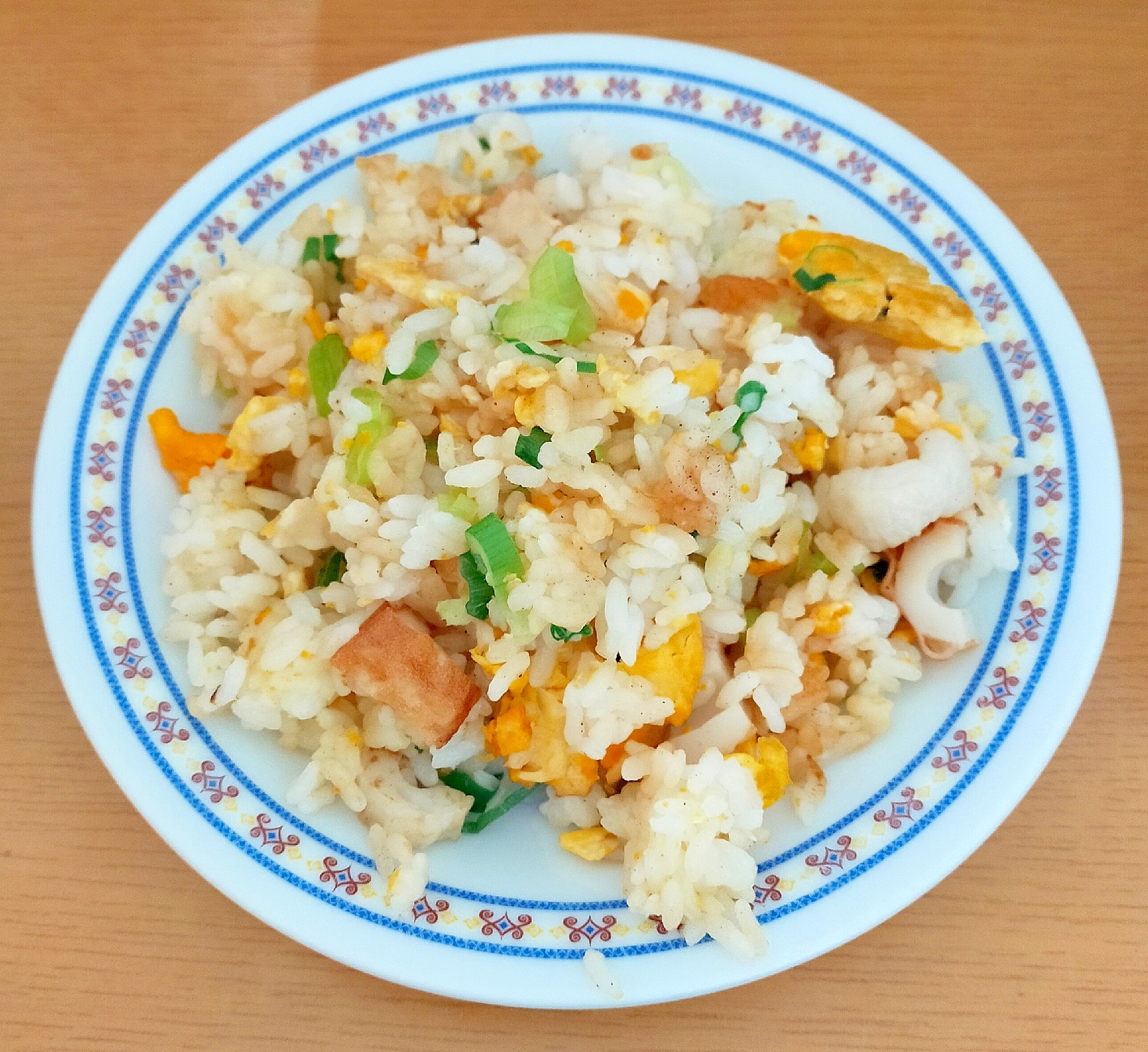 竹輪とネギと卵の焼き飯