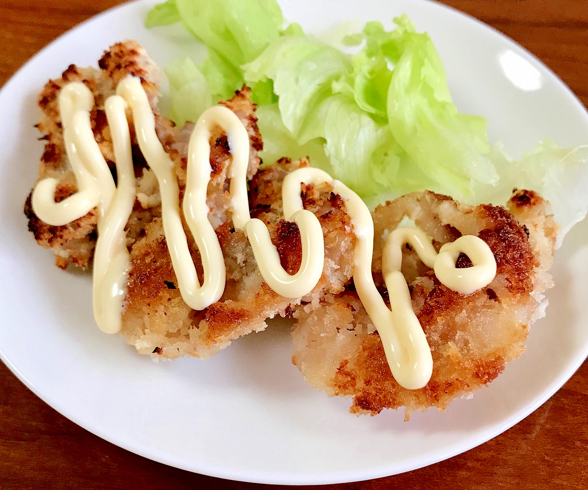 豚切り落とし肉のパン粉焼き～中華味