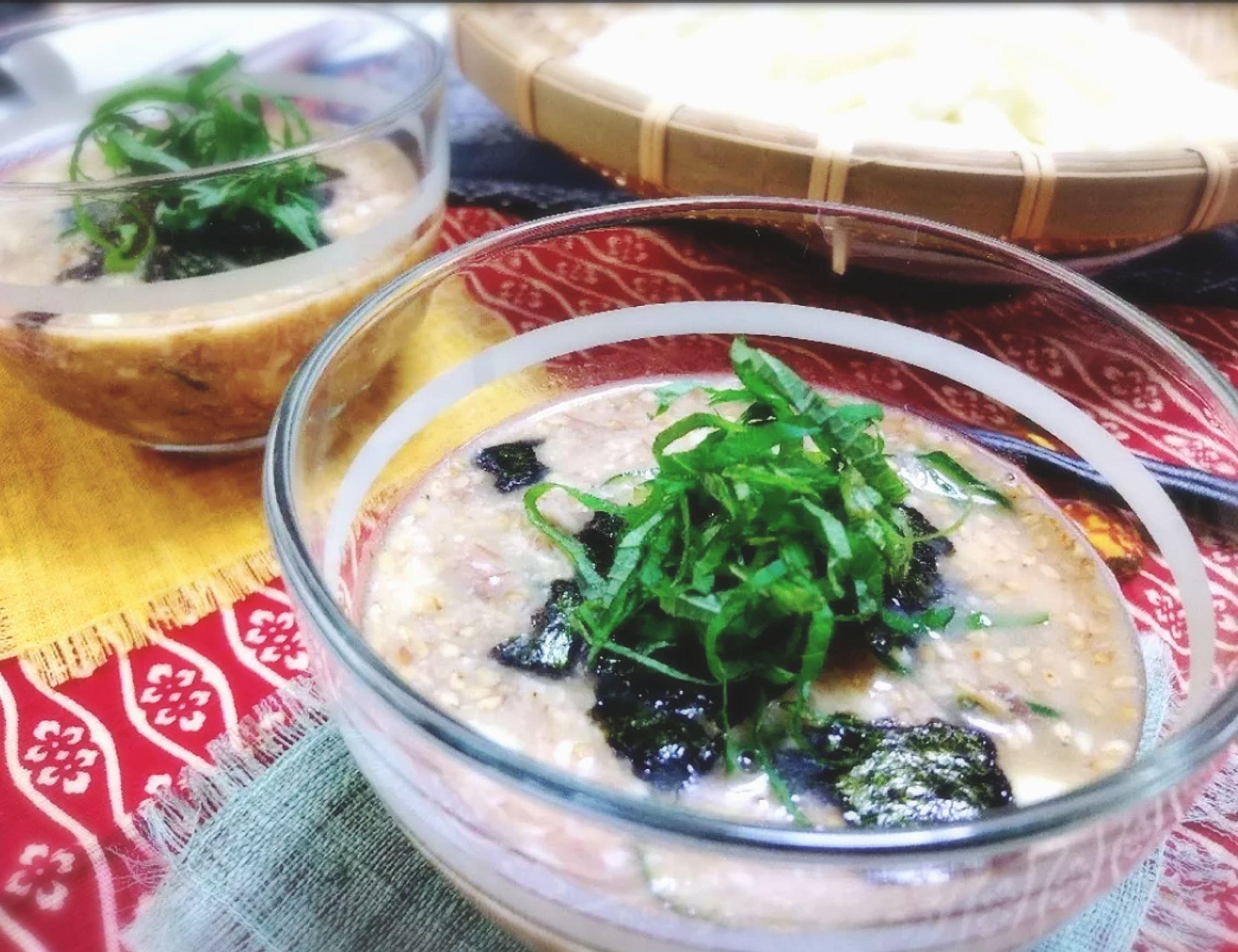 サバ味噌煮缶de冷製ゴマだれ★ざるうどん