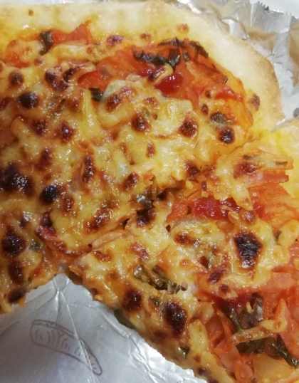 ピーマンとベーコンの簡単ピザ
