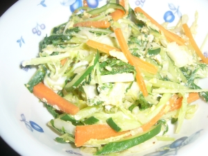 残り野菜の炒め物