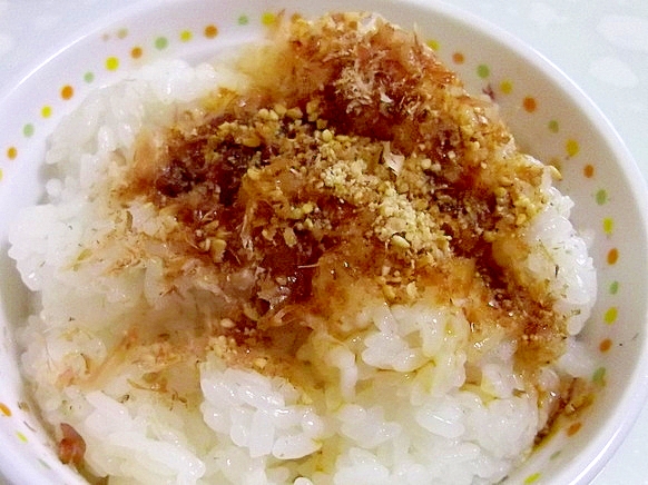 おかか生姜醤油かけ♪もち米ごはん